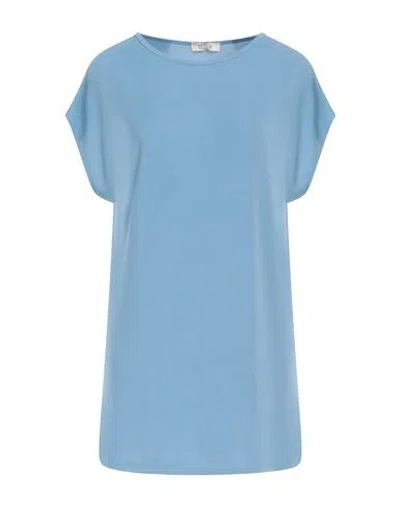 Think Woman T-shirt Sky Blue Size M Polyester, Elastane