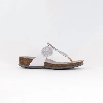 Think Women's Julia Sandal In Bianco Kombi In White