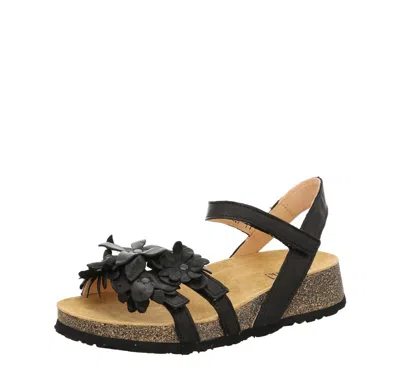 Think Women's Koak Flower Open Toe Sandals In Black