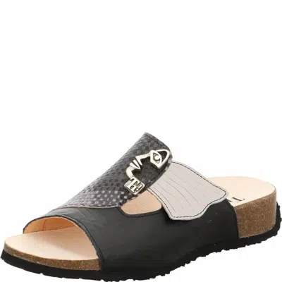 Think Women's Mizzi Face Sandals In Black/combi In Multi