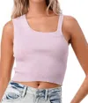 Thinkable Sarah Crop Tank Top In Lavender In Pink