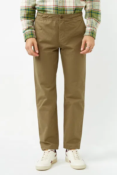 Thinking Mu 38 Olive Green Travel Pants In Brown