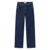 Thinking Mu Blue Dark Clean Denim Theresa Pants In Blue