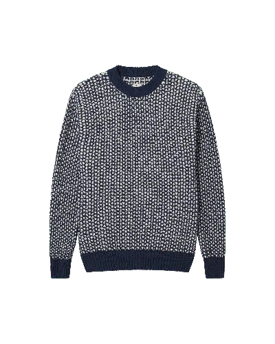 Thinking Mu Blue Recycled Cotton Knitted Santos Sweater