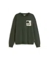 Thinking Mu Green Embroidered House Leon Sweatshirt In Green