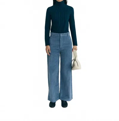 Thinking Mu Karina Cord Trousers In Blue