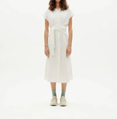 Thinking Mu Loop Gretel Midi Dress In White