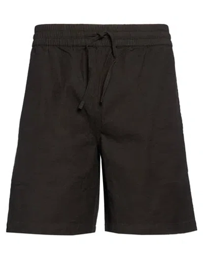 Thinking Mu Man Shorts & Bermuda Shorts Black Size Xxl Cotton In Brown