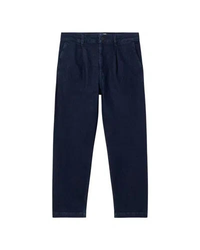 Thinking Mu Men's Blue Dark Clean Denim Wotan Pants