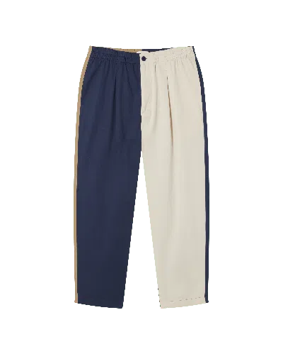Thinking Mu Men's Blue Tricolor Patched Luc Pants