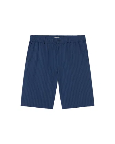 Thinking Mu Men's Gasper Blue Seersucker Bermuda