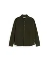 Thinking Mu Men's Green Micro Corduroy Anto Shirt In Green