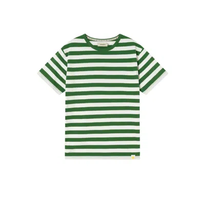 Thinking Mu Men's Green Stripes T-shirt