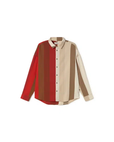 Thinking Mu Men's Red Haru Multicolor Sandfire Shirt
