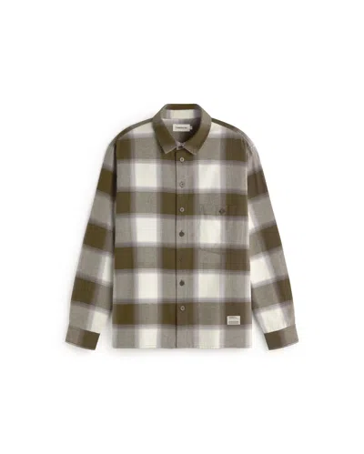 Thinking Mu Men's Theo Green Checkered Overshirt In Multi