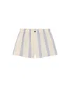 Thinking Mu Men's White Boxer Blue Stripes In White