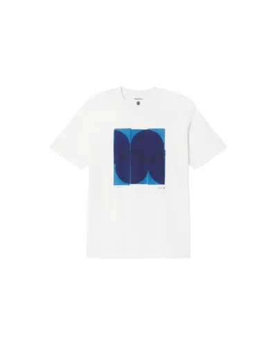 Thinking Mu Men's White Organic Cotton Art Three T-shirt