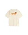 Thinking Mu Men's White Perro Salchicha Back Aaron T-shirt In Neutral