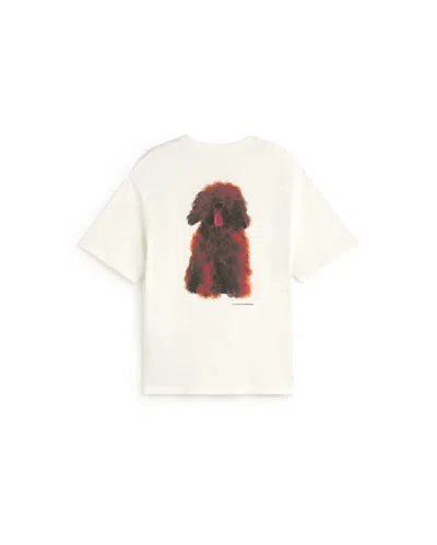 Thinking Mu Men's White Pet Portrait Aaron T-shirt