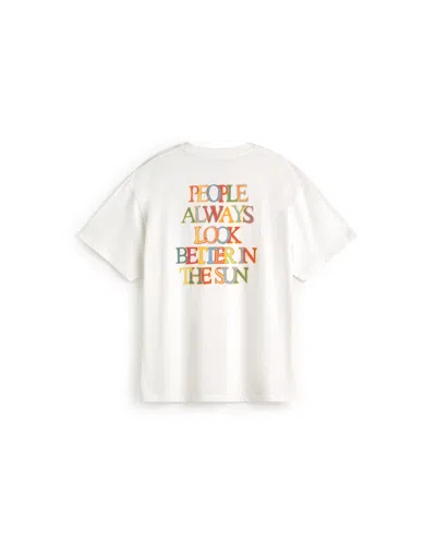 Thinking Mu Men's White Shiny People Aaron T-shirt