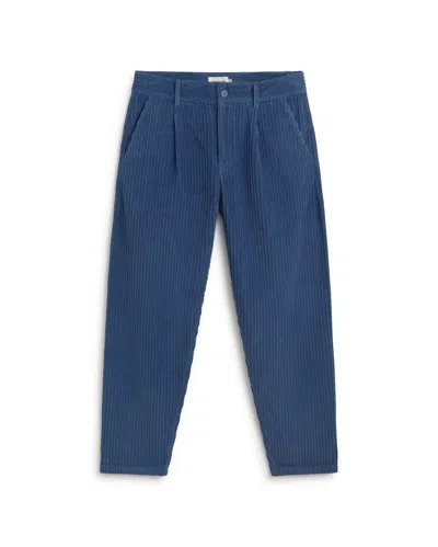 Thinking Mu Men's Wotan Blue Corduroy Relaxed-fit Pleated Pants