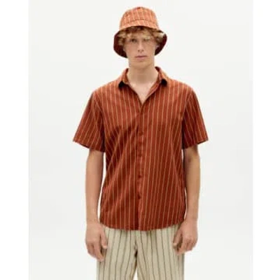 Thinking Mu Mens Toasted Stripes Tom Shirt In Red