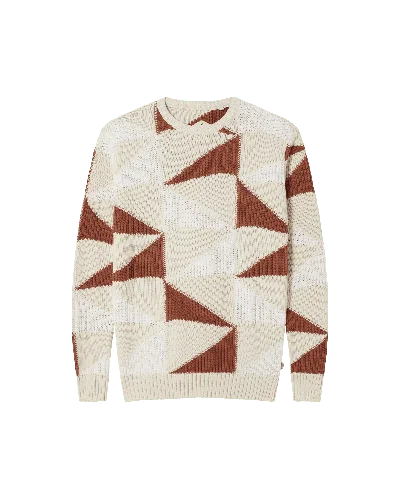 Thinking Mu Guillaume Sweater Ecru Brick In White