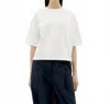 Thinking Mu Oversize Lena Tee In White In White