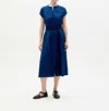 Thinking Mu Seersucker Gretel Dress In Navy