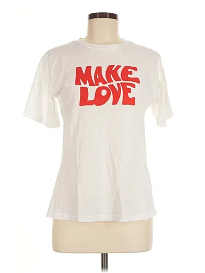 Pre-owned Thinking Mu Short Sleeve T-shirt In White