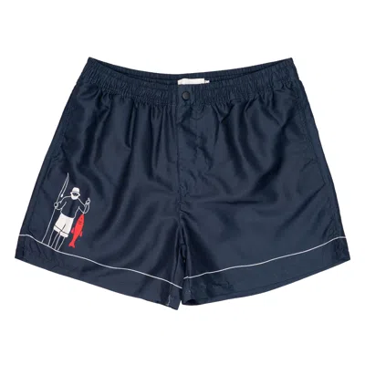 Thinking Mu Swimwear Man  Pescadors Liu Navy In Blue