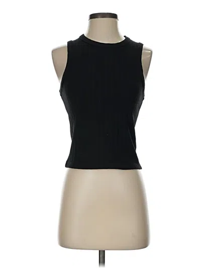 Pre-owned Thinking Mu Tank Top Black Halter Neckline Tops