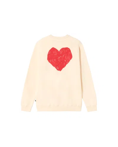 Thinking Mu White Heart Sweatshirt