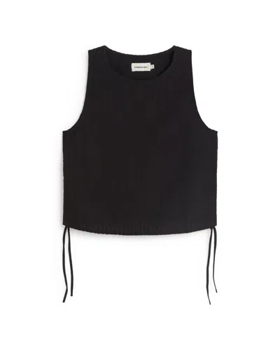 Thinking Mu Women's Black Gathered Seersucker Florence Top