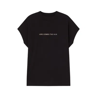 Thinking Mu Women's Black Here Comes The Sun T-shirt