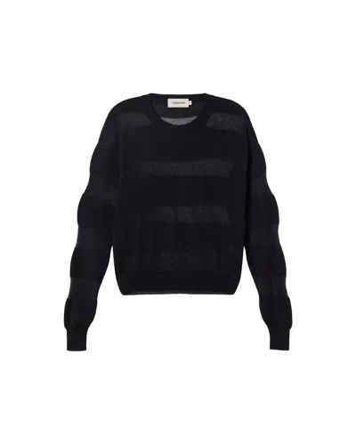 Thinking Mu Women's Black Knitted Sweater Be