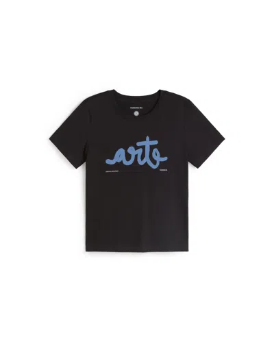 Thinking Mu Women's Black T-shirt Art Ida In Multi