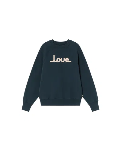 Thinking Mu Women's Blue Graphite Love Bonnie Sweatshirt