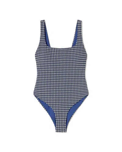 Thinking Mu Women's Blue One Piece Swimsuit Navy Amalfi