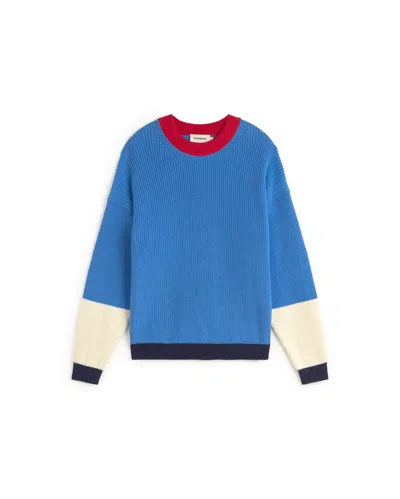 Thinking Mu Women's Blue Organic Cotton Sweater Carmen