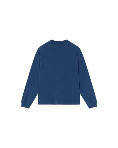 Thinking Mu Women's Blue Thick Hemp Freire T-shirt