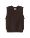 Thinking Mu Women's Brown Wool Knit Kaia Vest In Black
