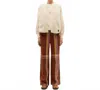 Thinking Mu Women's Charlie Blanket Coral Pants In Red In Red