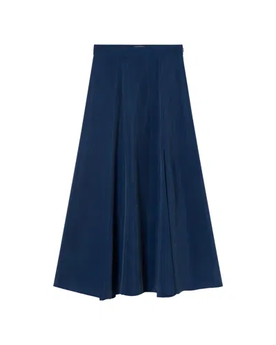 Thinking Mu Women's Cupro Blue Skirt Tora