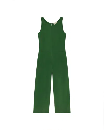 Thinking Mu Women's Cupro Green Jumpsuit Adriana