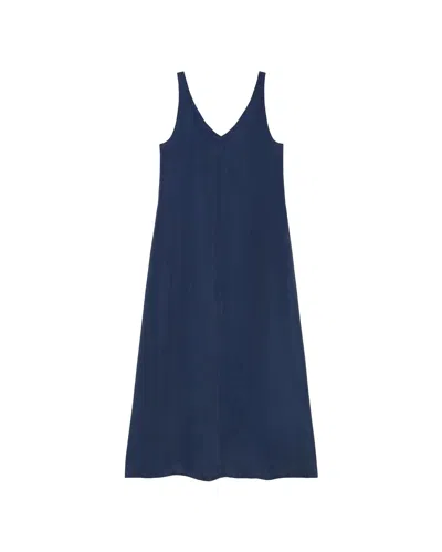 Thinking Mu Women's Cupro Sade Blue Dress