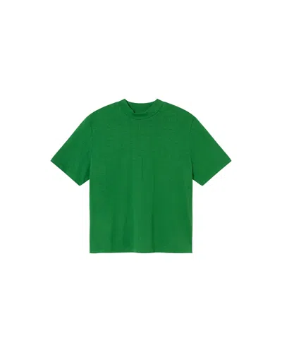 Thinking Mu Women's Green Thick Hemp Aidin T-shirt