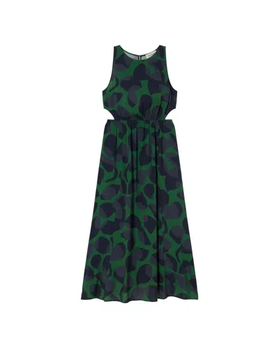Thinking Mu Women's Leaf Kin Green Dress