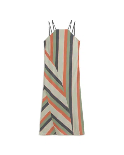 Thinking Mu Women's Long Multicolor Striped Dress Helia