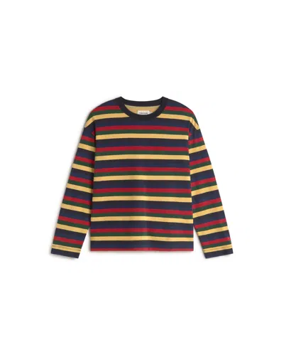 Thinking Mu Women's Long-sleeve Multicolour Striped Emily R T-shirt